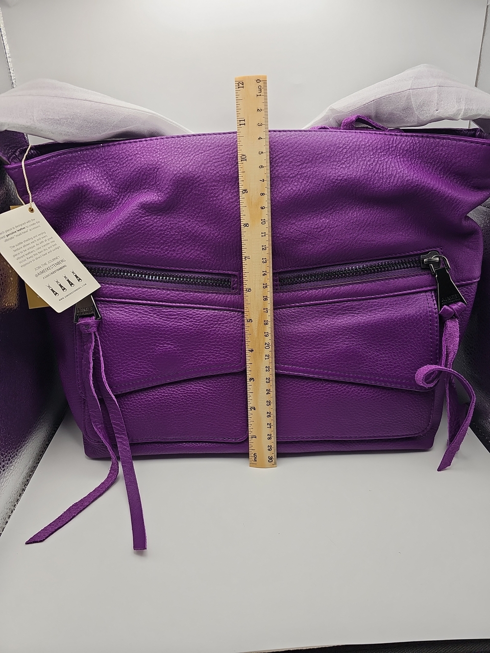 AIMEE KESTENBERG Purple Leather Shoulder Bag - NEW OLD STOCK - Picture 5 of 16